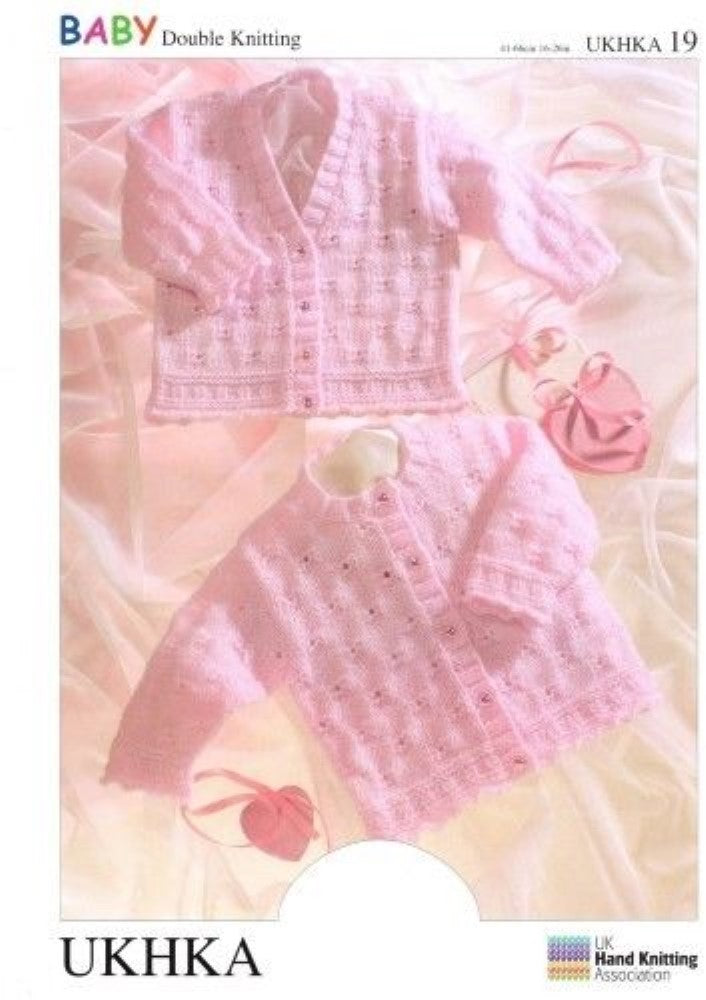 Baby Cardigans Knitting Pattern - UKHKA19