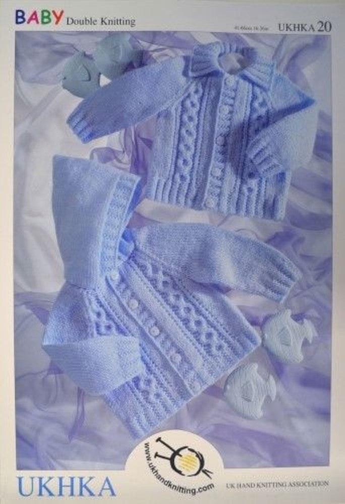 Baby Cardigan and Hoody Knitting Pattern - UKHKA20
