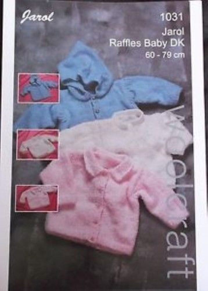 Baby Button Up Cardigans Knitting Pattern - 1031