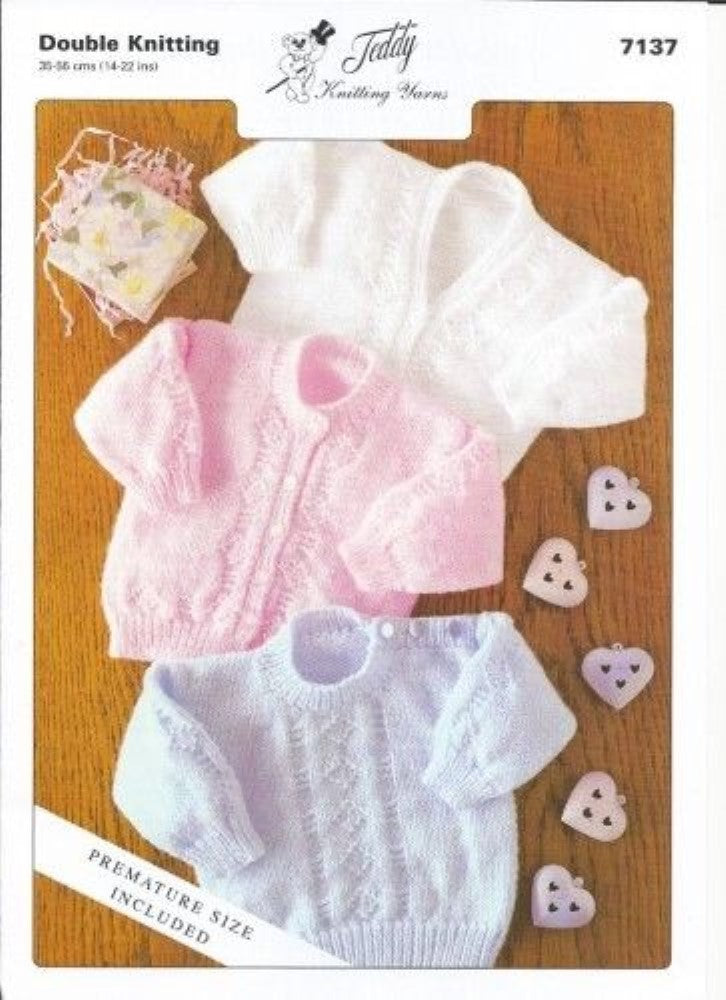 Babies Cardigans and Jumpers Knitting Pattern - 7137