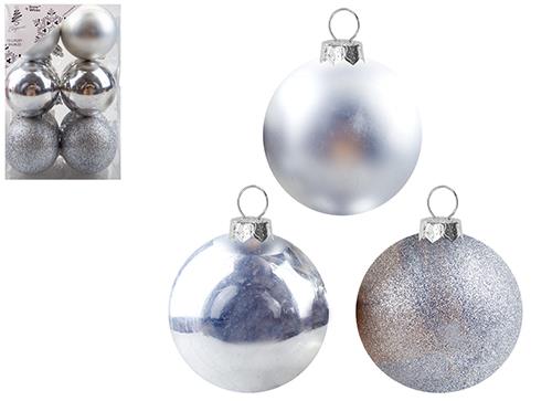 12pc Silver Baubles