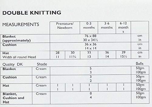 Baby Hats, Blankets and Cushions Knitting Pattern - UKHKA140