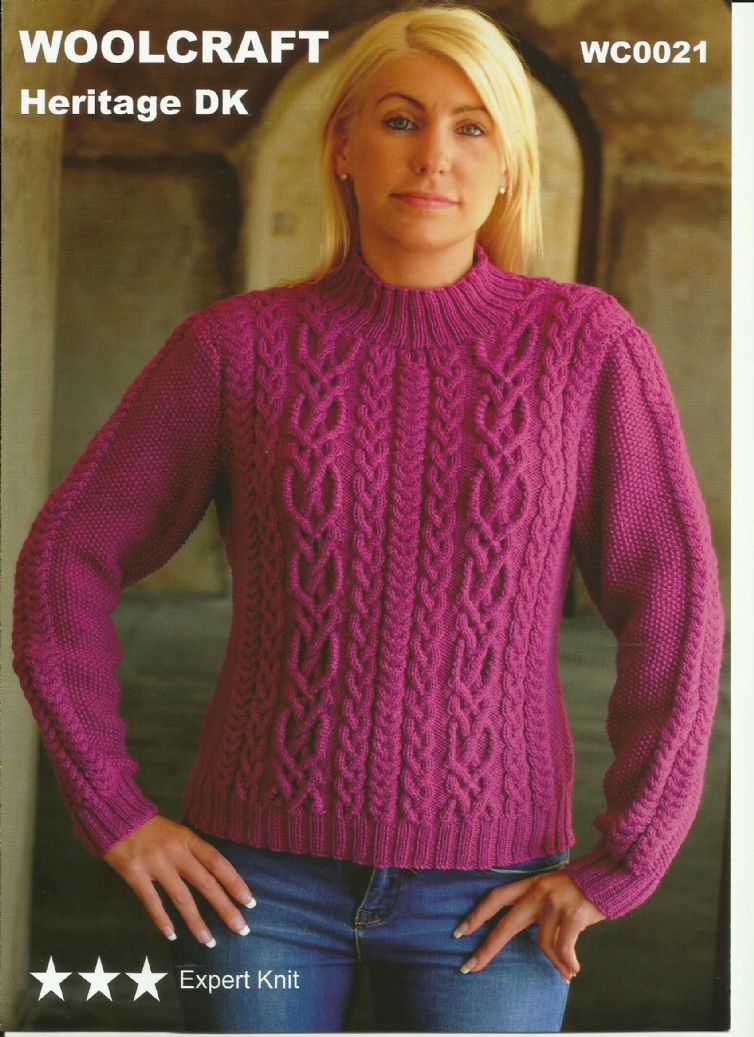 Adult Ladies Jumper Knitting Pattern - WC0021