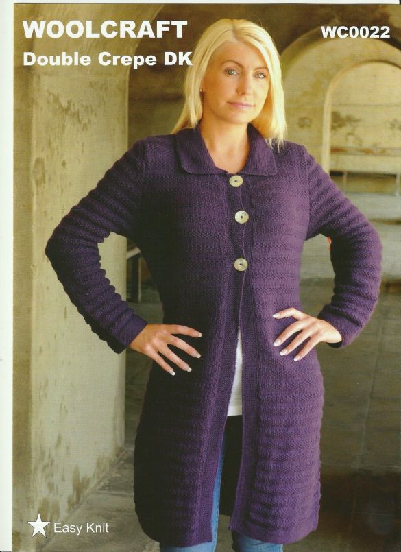 Adult Ladies Long Cardigan Knitting Pattern - WC0022