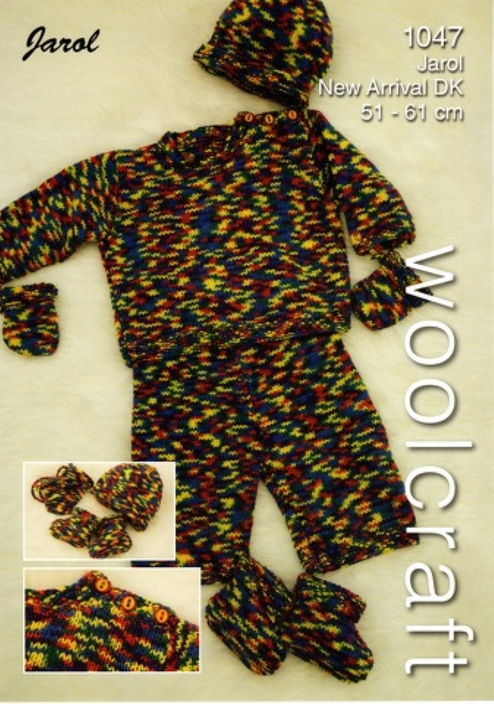 Knitting Pattern for a Baby Outfit, Pattern Number: 1047