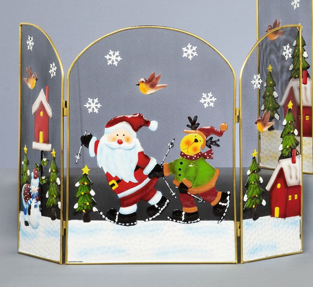 49cm Skiing Character Christmas Fireguard