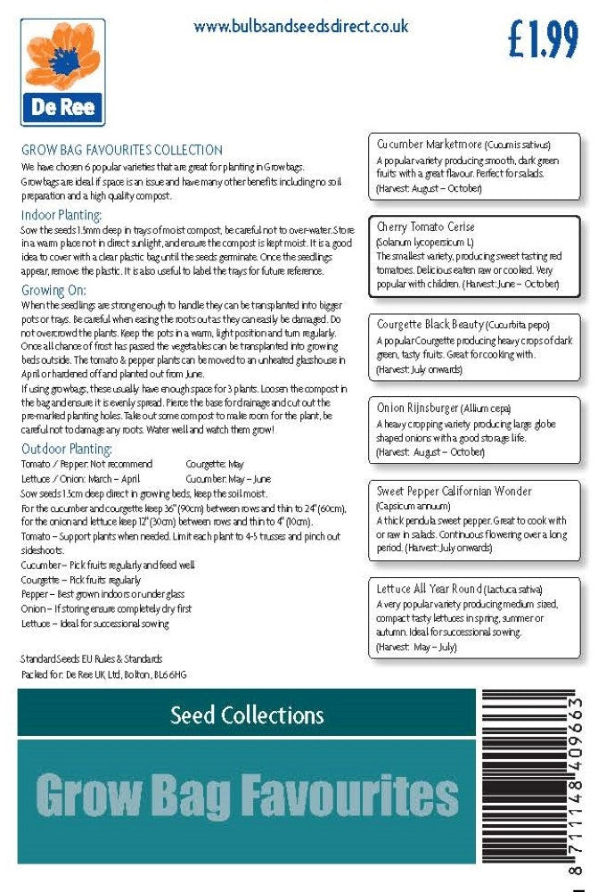 Grow Bag Favourites - Seed Collection
