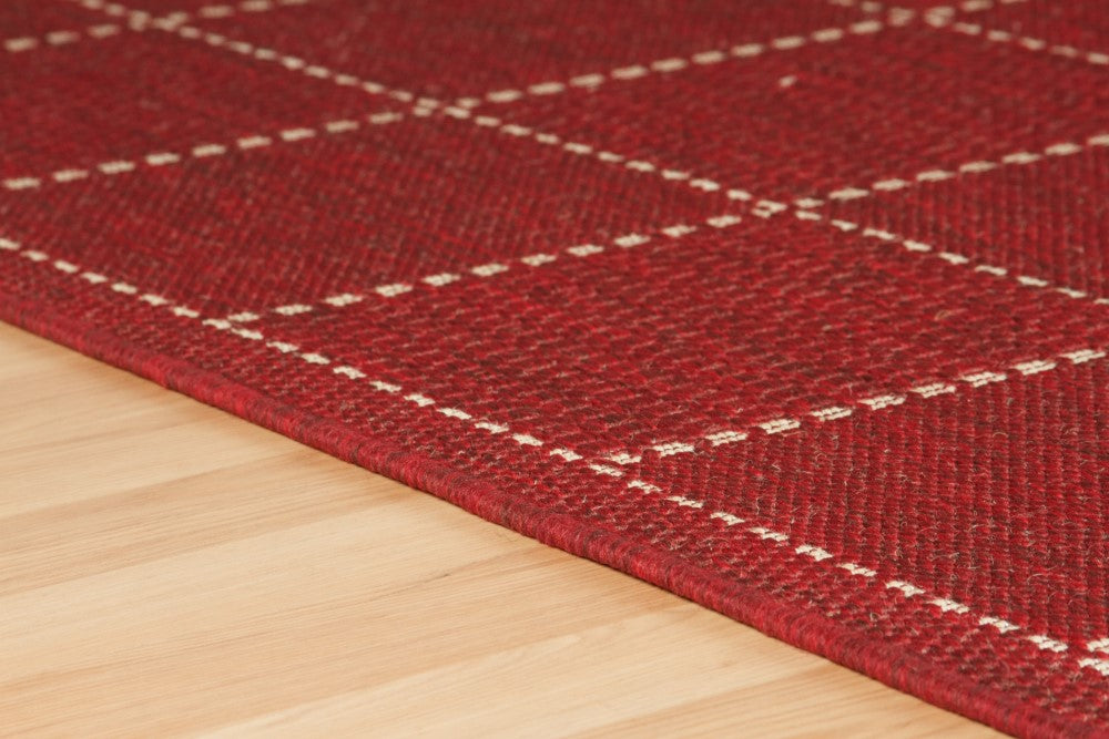 Checked Flatweave - Red