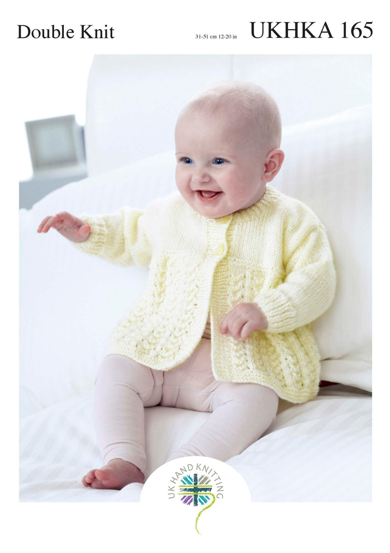 Baby Cardigans and Matinee Coats Knitting Pattern - UKHKA165