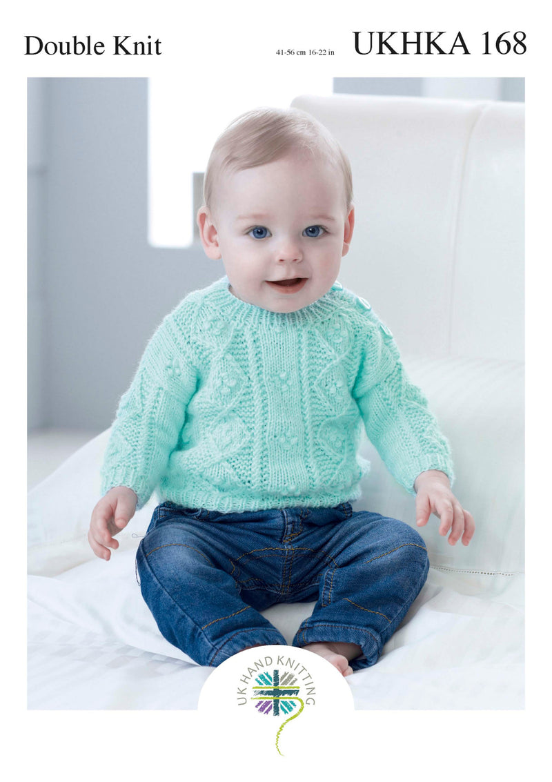 Baby Cardigans and Sweater Knitting Pattern - UKHKA168