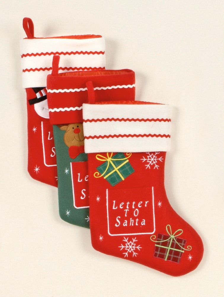 1 x Letter to Santa Christmas Stocking