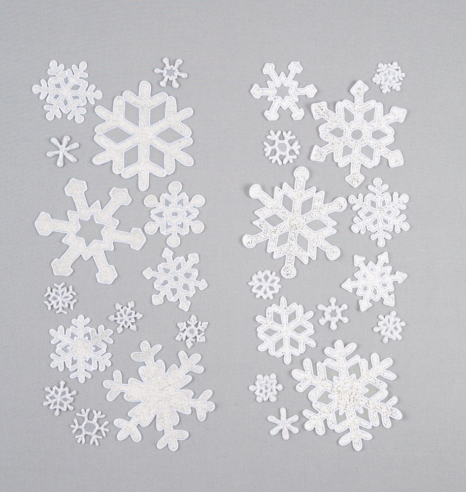 1 x Glittery Snowflake Christmas Window Cling