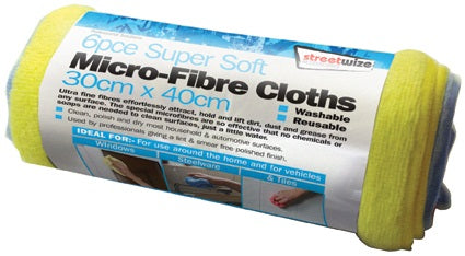 Pack of 6 Microfibre Cloths