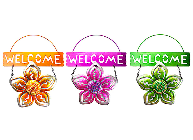 1 x Hanging Flower Welcome Sign