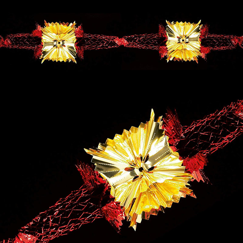 2.7m Foil Garland - Gold & Red