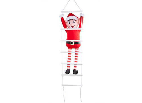 Elf on a Ladder Hanging Decoration