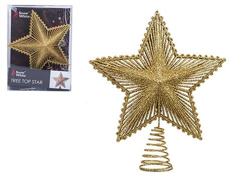 Treetop Glitter Star - Gold
