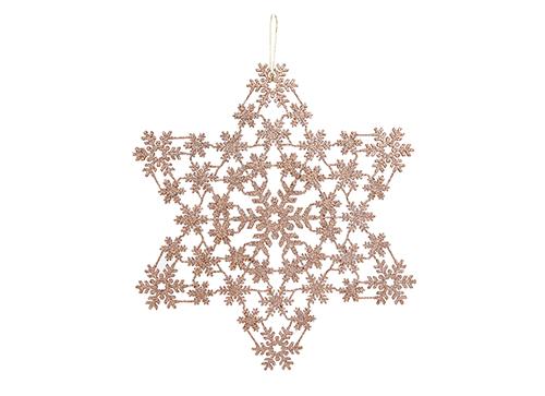 Snowflake Tree Trim - Rose Gold