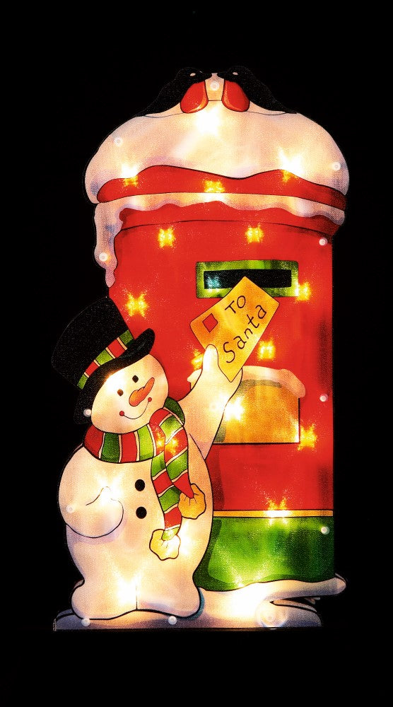 Snowman Posting Letter Silhouette
