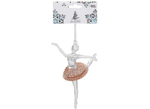 11cm Dancing Ballerina Bauble - Rose Gold
