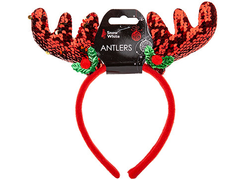 Red Sequin Antlers