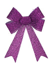 22cm Tinsel Bow - Purple