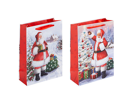 24cm Classic Santa Design Gift Bag