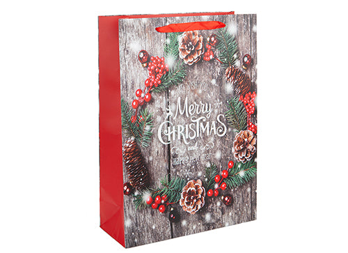 42cm Classy Wreath Design Gift Bag