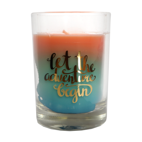 "Let the Adventure Begin" Scented Glass Candle
