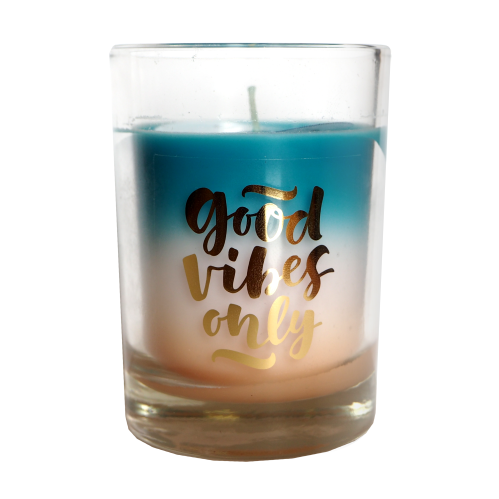 "Good Vibes Only" Scented Glass Candle