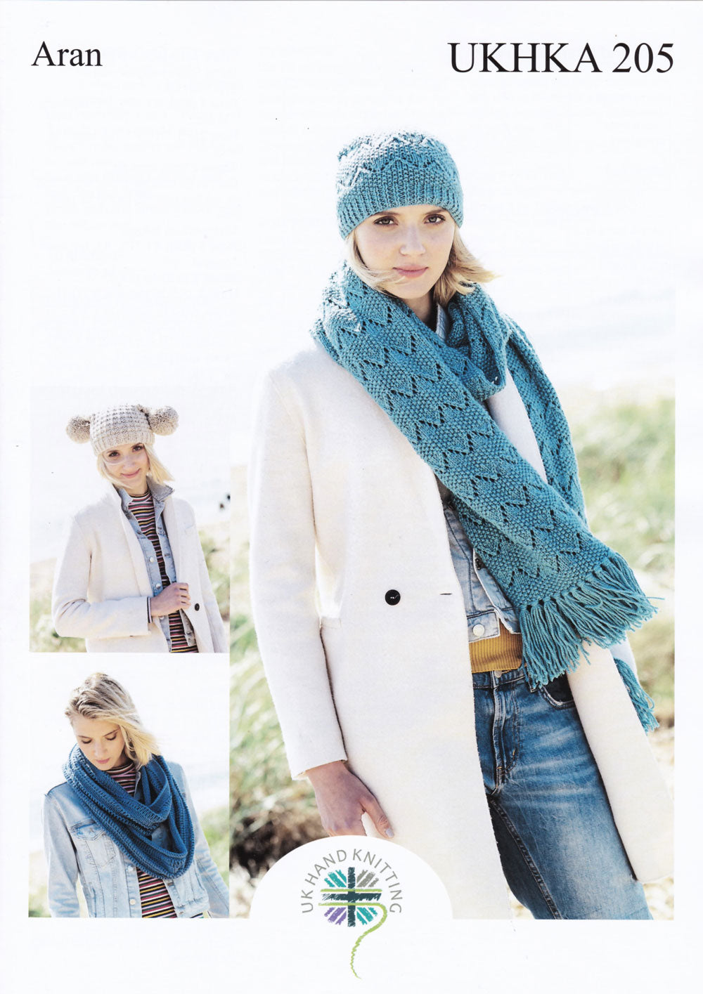 Ladies Hat & Scarf Knitting Pattern - UKHKA205