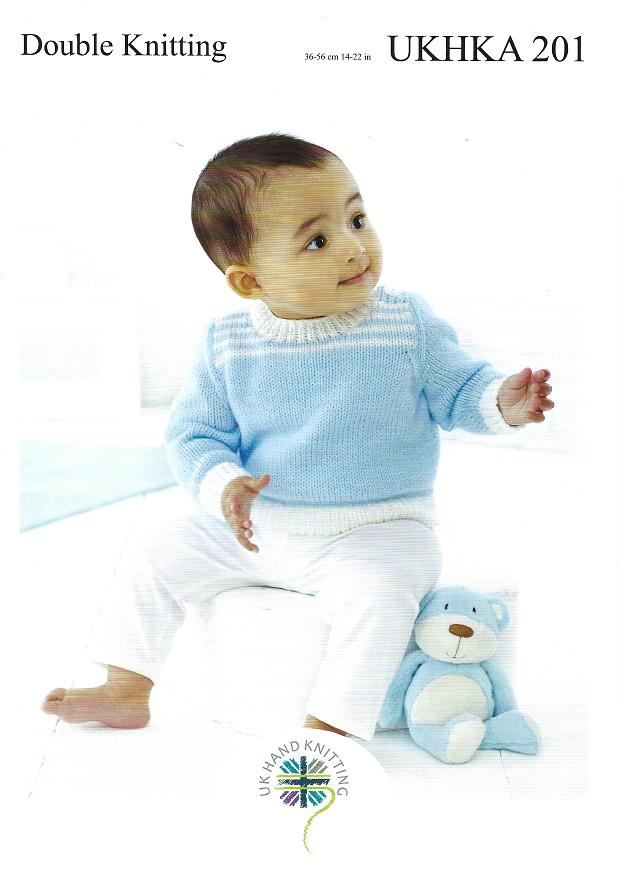 Childrens Sweaters and Cardigans Knitting Pattern - UKHKA201