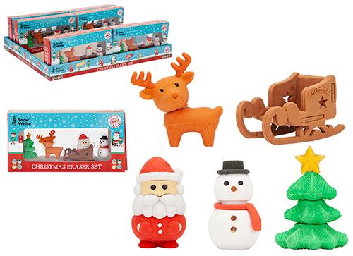 Christmas Eraser Set