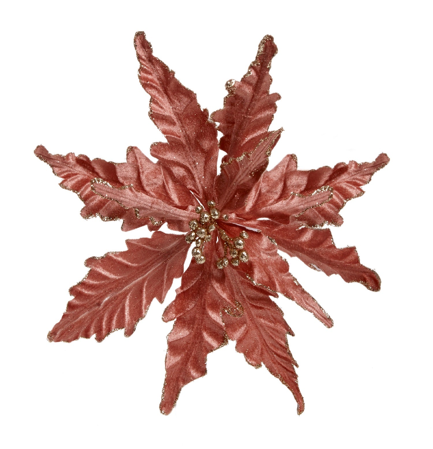 Rose Gold Poinsettia Clip