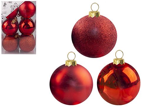 12pc Red Baubles