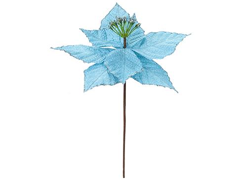 Blue Poinsettia Long Stem