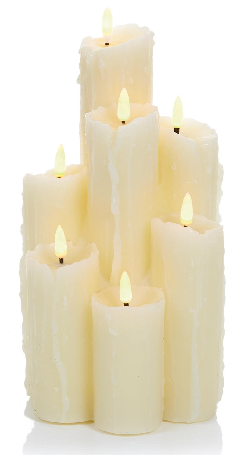 7 Flickabright Melted Edge Candles
