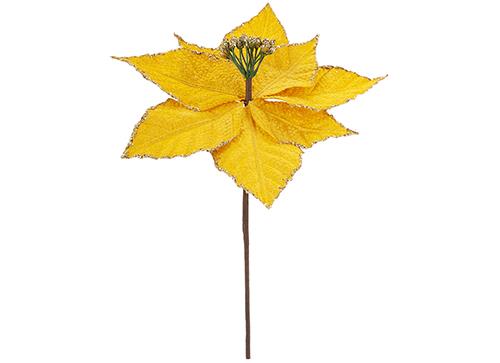 Gold Poinsettia Long Stem