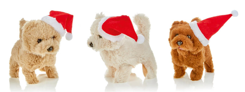 Animated Puppy With Santa Hat