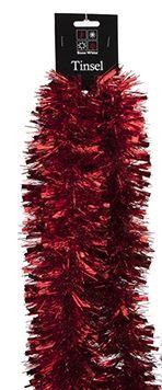 2m Thick n Thin Tinsel Red