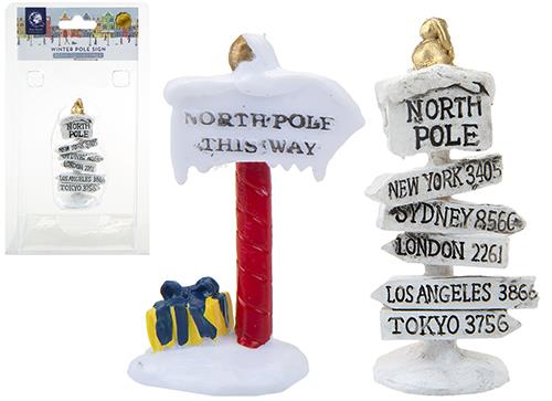 Winter Pole Collectible Sign x 2