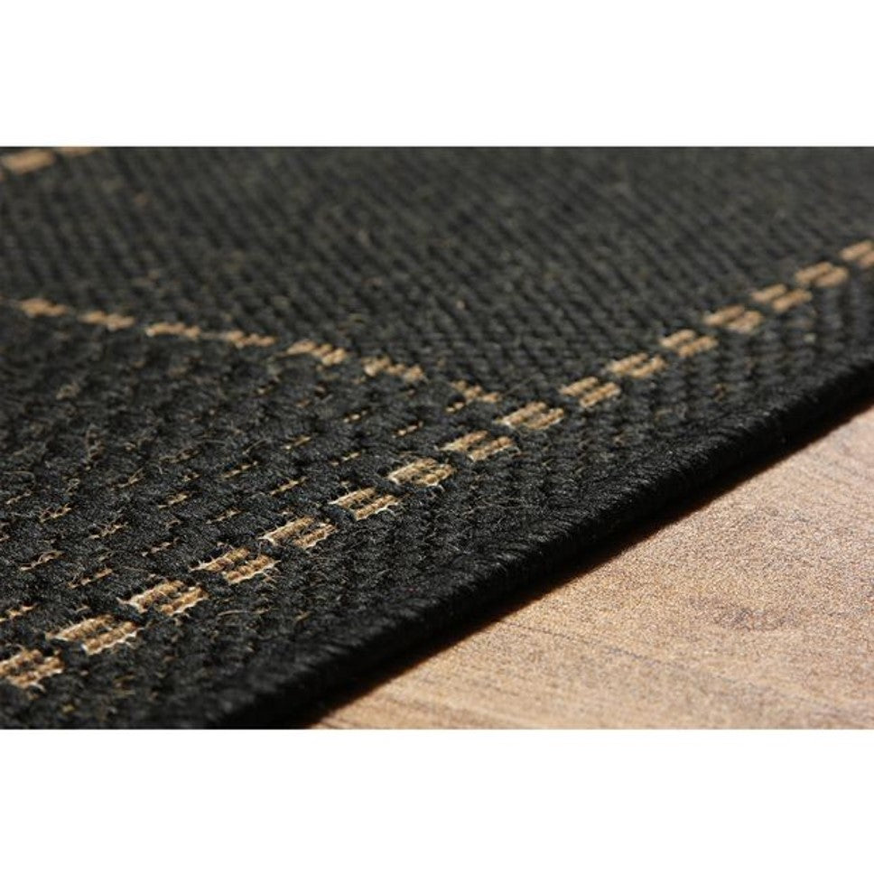 Checked Flatweave - Black