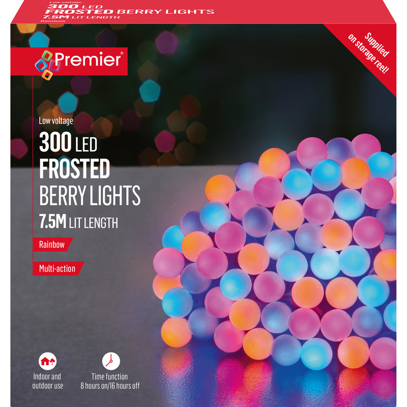 LED Frosted Berry Lights - Various Colours