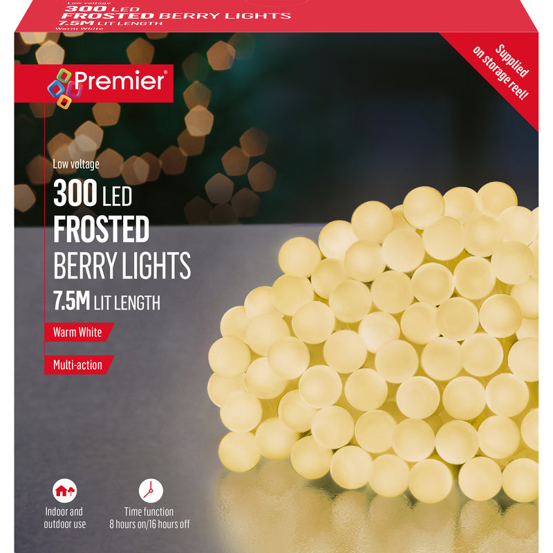 LED Frosted Berry Lights - Various Colours