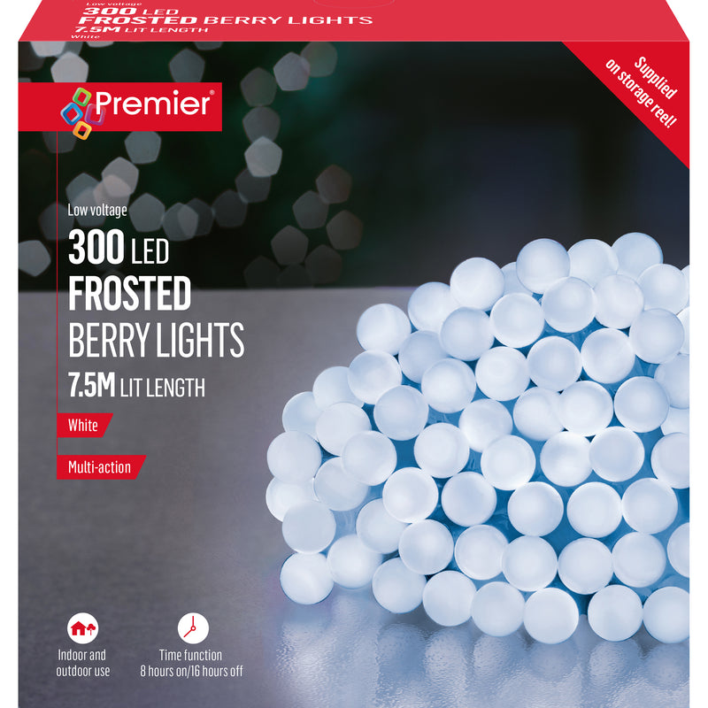 LED Frosted Berry Lights - Various Colours