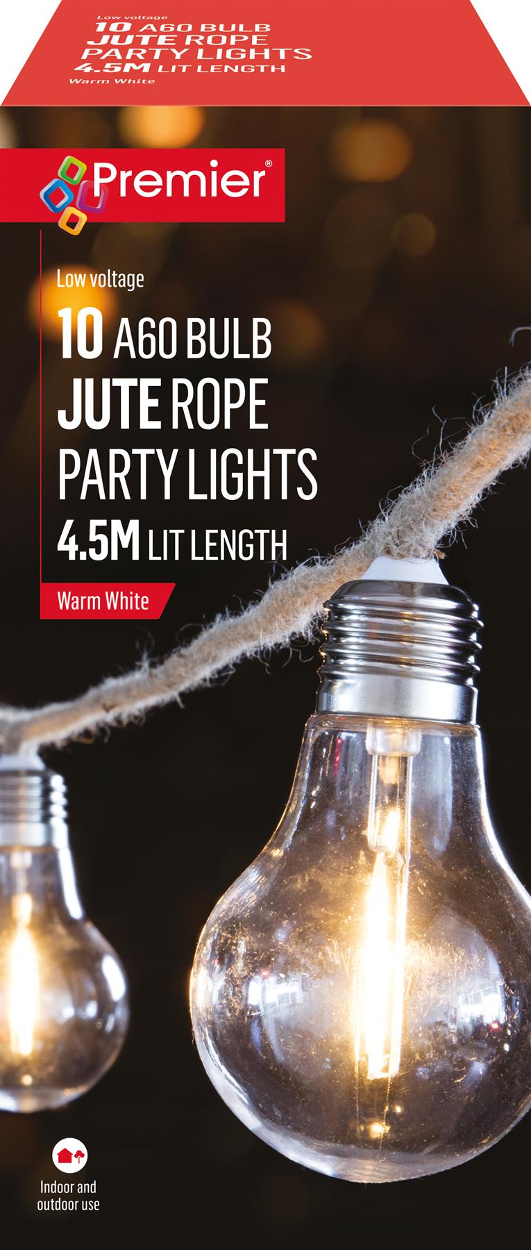 10 Jute Rope Party Lights