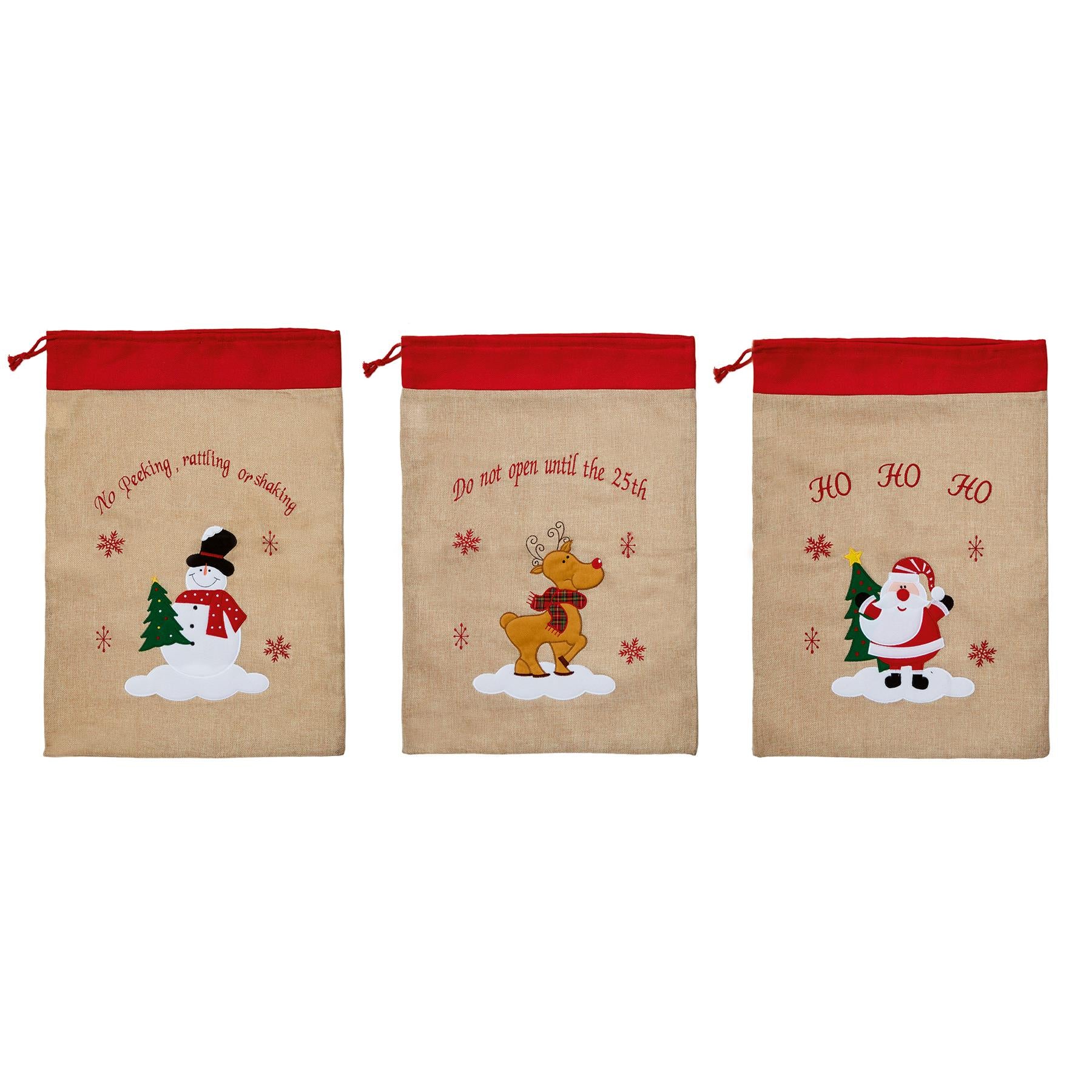 1 x 70 x 50cm Jute Santa Sack