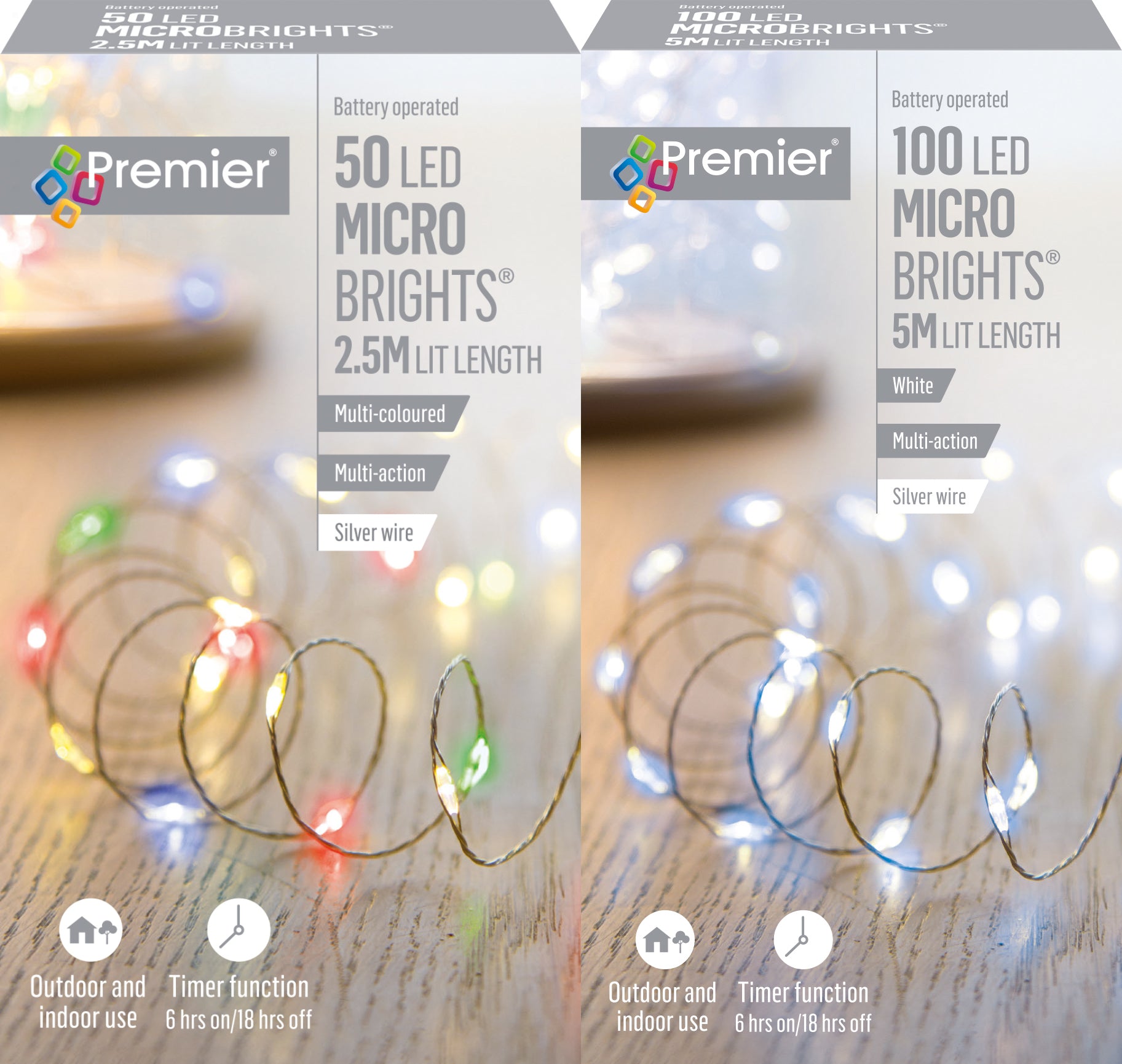 Microbright LED Wire Lights - Various Sizes & Colours